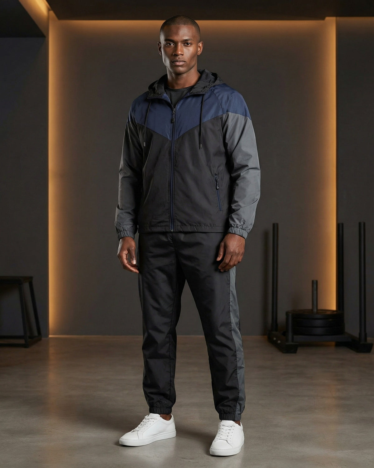 Men's Colorblock Windbreaker Workout Set – alternate view 23