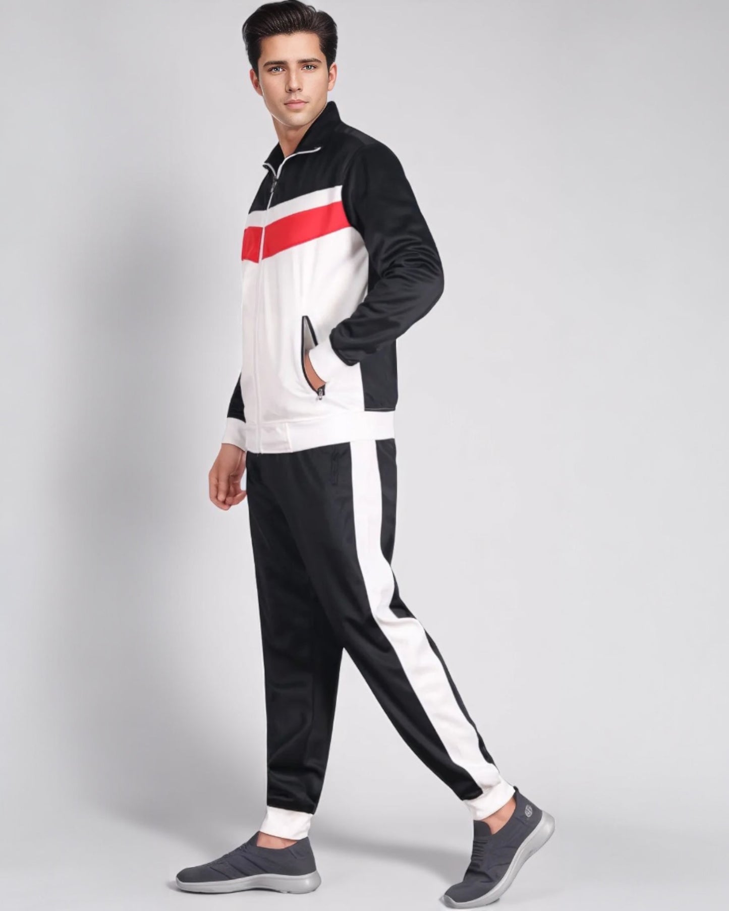 Men's Active Daily wear Tracksuit Jogger Track Jacket & Track Pants Jogging Suit