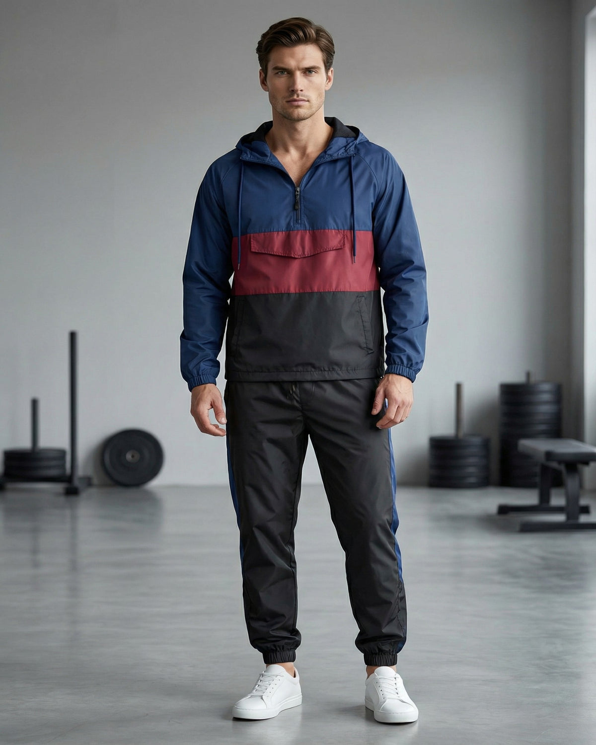 Men's Quarter-Zip Windbreaker Set – alternate view 2