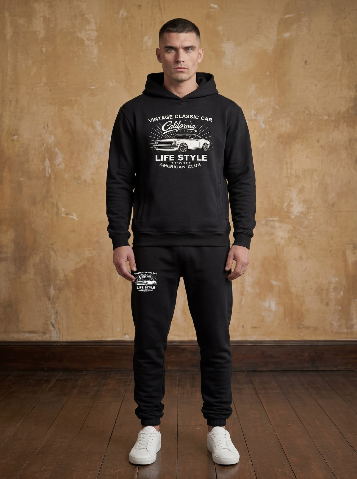 Men's Vintage Sports Car Sweatsuit – alternate view 6