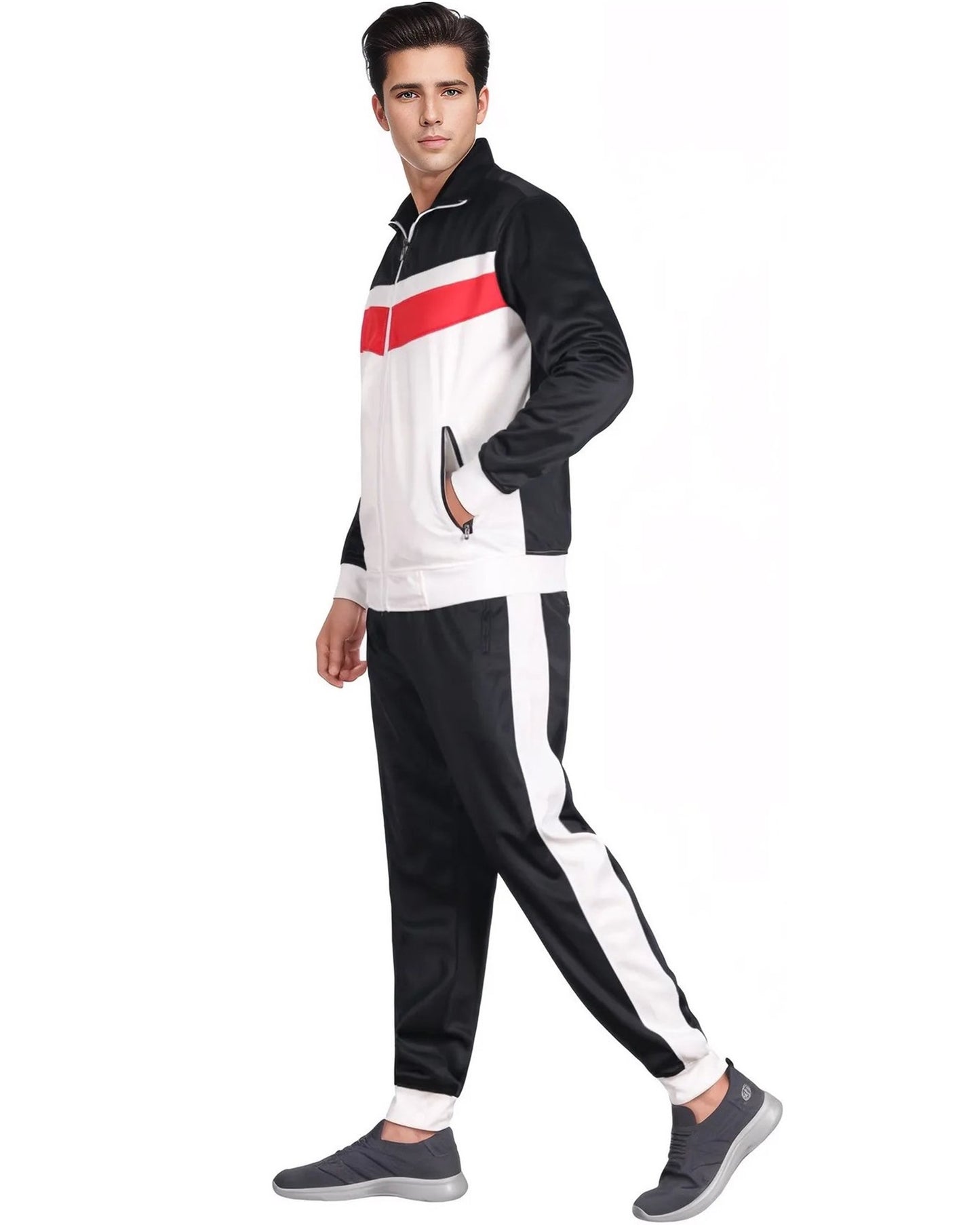 Men's Active Daily wear Tracksuit Jogger Track Jacket & Track Pants Jogging Suit