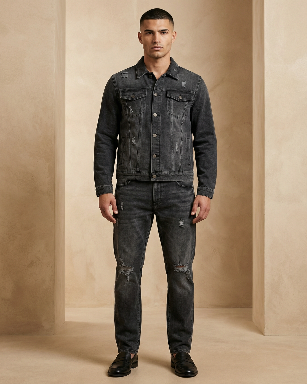 Men’s Premium Vintage wash Jean Suit – alternate view 7