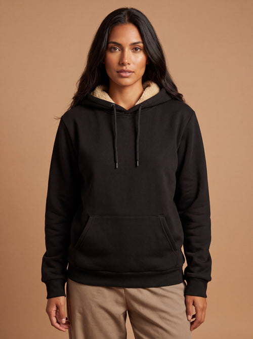 Women’s Sherpa-Lined Pullover Hoodie