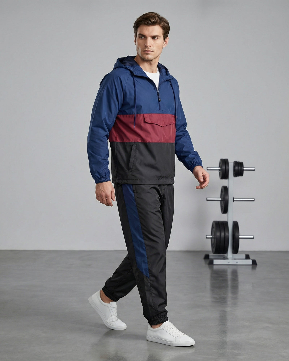 Men's Quarter-Zip Windbreaker Set – alternate view 3