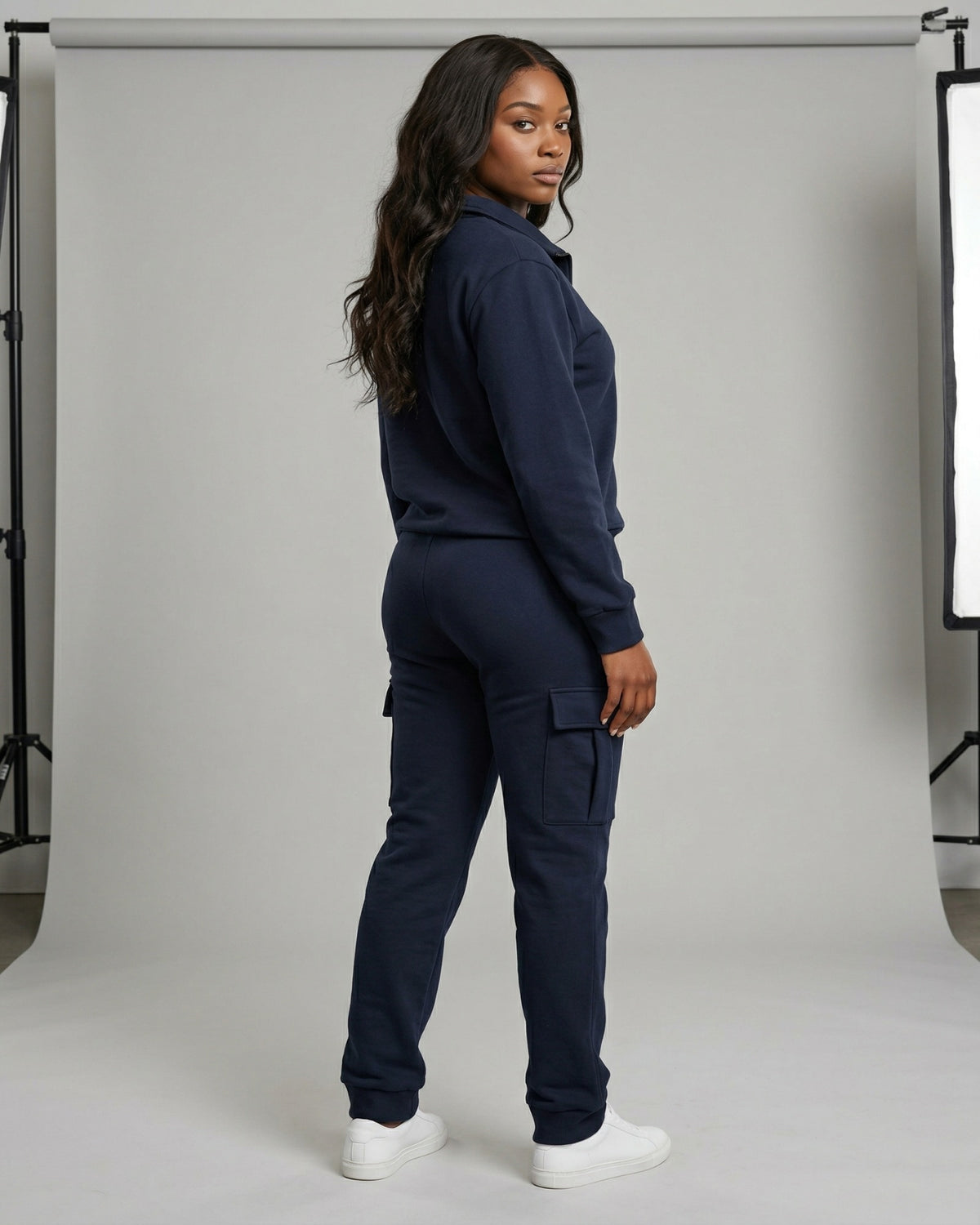 Women’s Cargo Lounge Set Soft Cotton Blend Two-Piece – alternate view 5