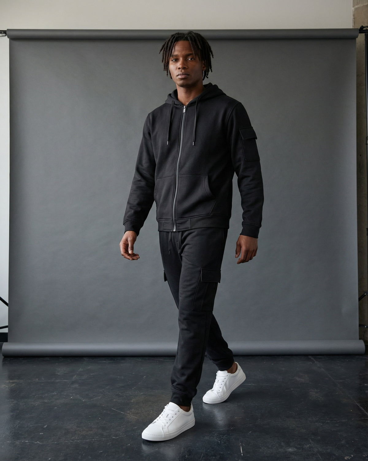 Men's Warm Cargo Pants Fleece Sweatsuit – alternate view 7