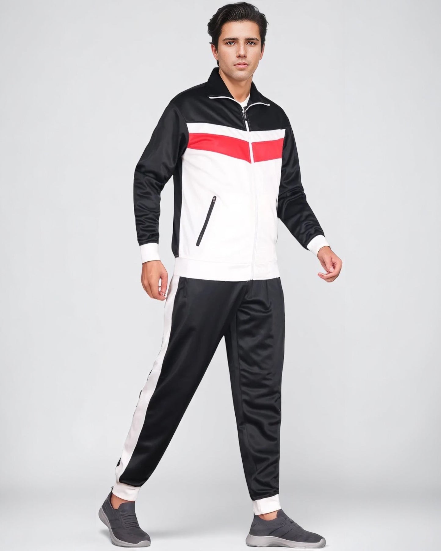 Men's Active Daily wear Tracksuit Jogger Track Jacket & Track Pants Jogging Suit