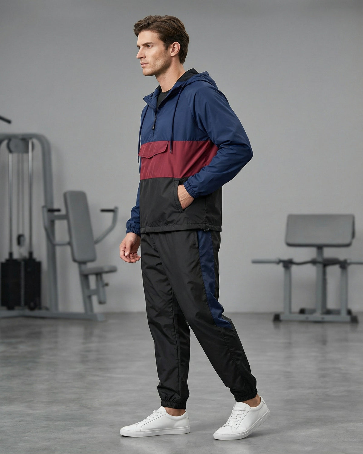 Men's Quarter-Zip Windbreaker Set – alternate view 4