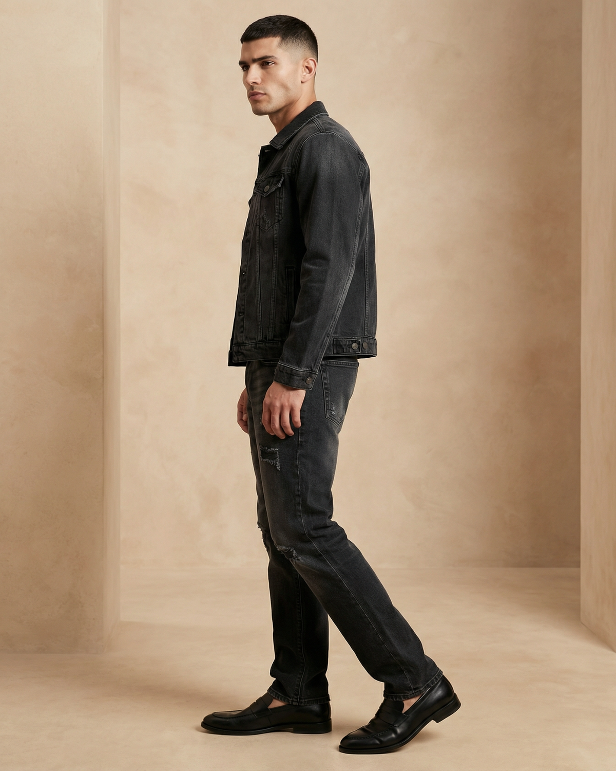 Men’s Premium Vintage wash Jean Suit – alternate view 9
