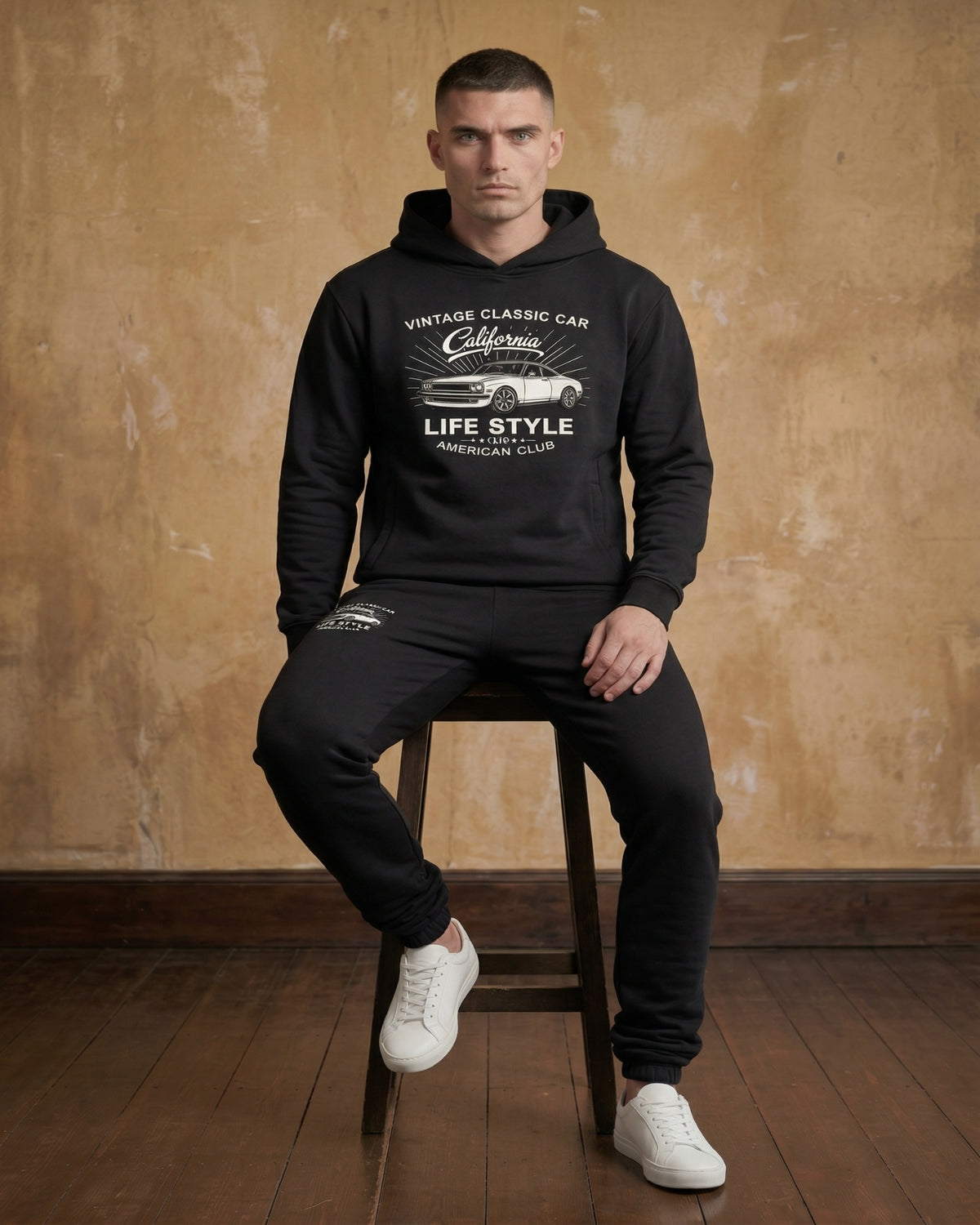 Men's Vintage Sports Car Sweatsuit – alternate view 7