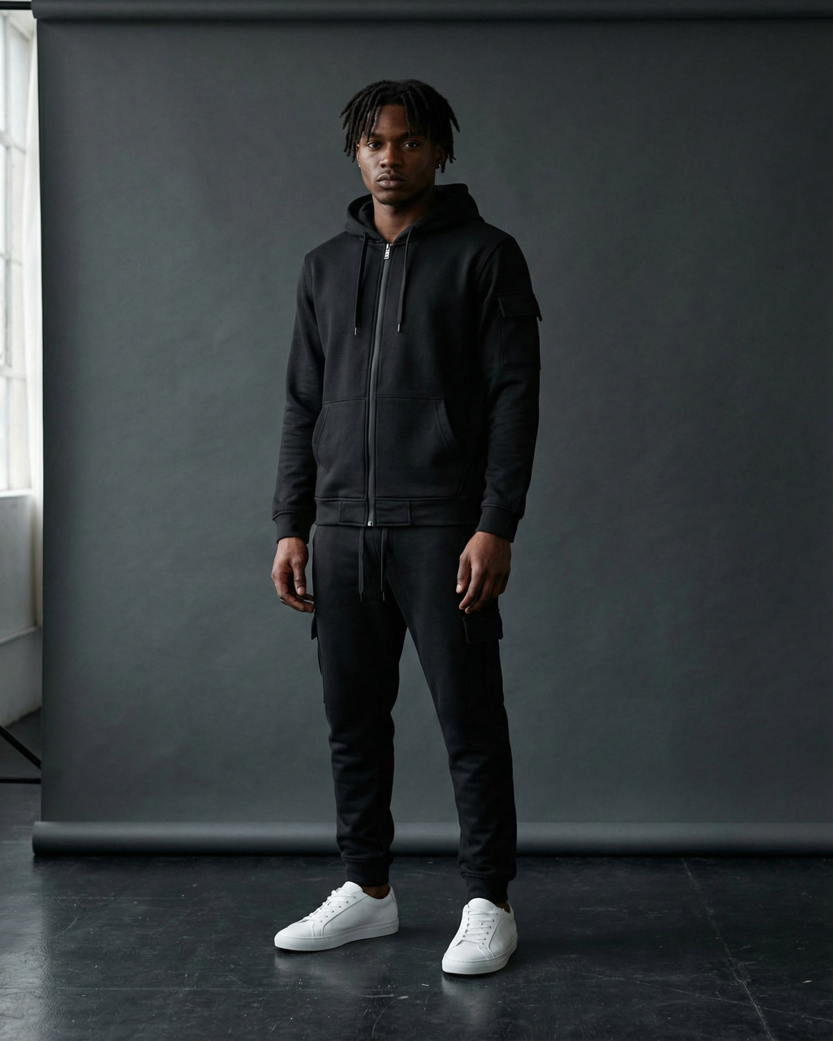 Men's Warm Cargo Pants Fleece Sweatsuit – alternate view 9