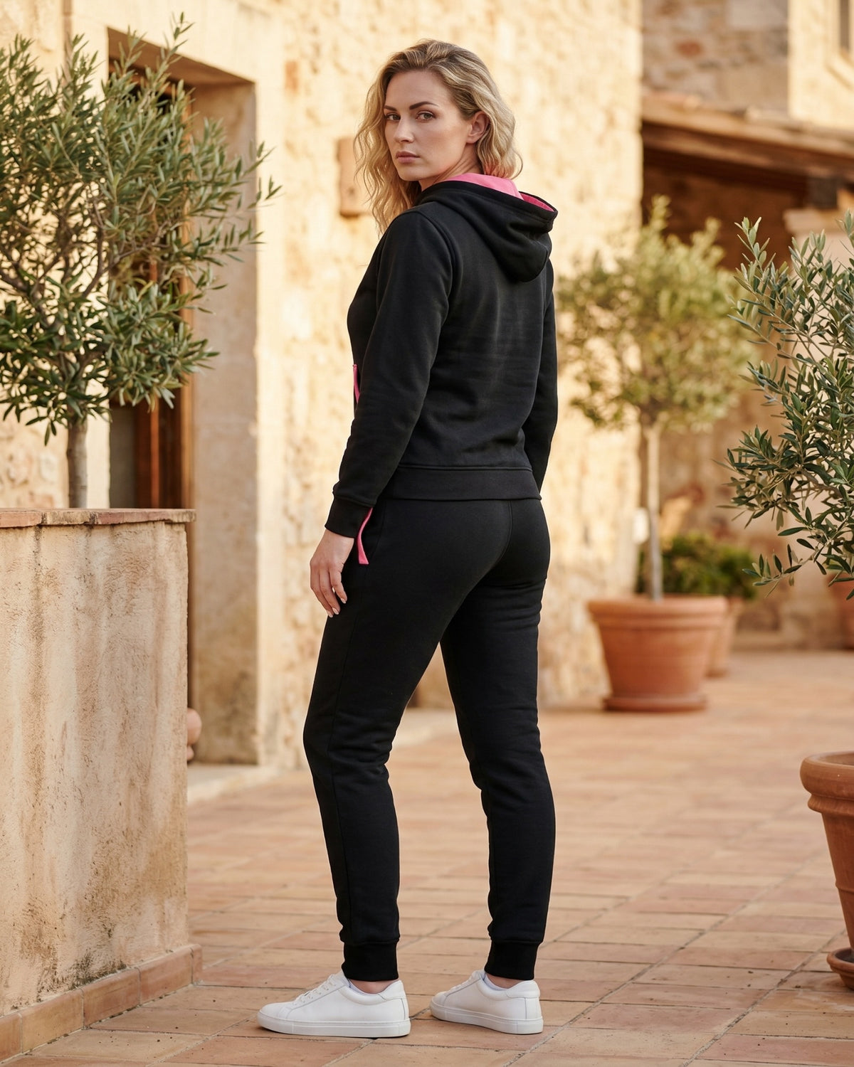 Women’s Sweatsuit Pullover Hoodie & Hemmed Jogger Sweatpants – alternate view 13