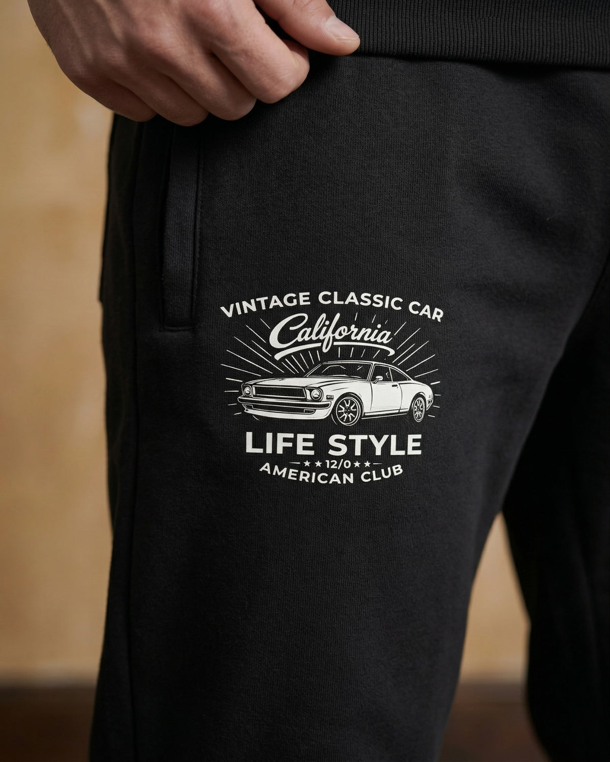 Men's Vintage Sports Car Sweatsuit – alternate view 9