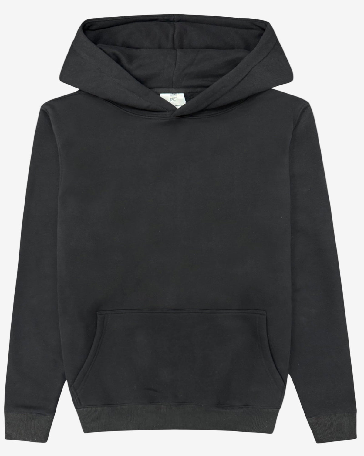 Black CloudSoft 100% cotton fleece pullover hoodie