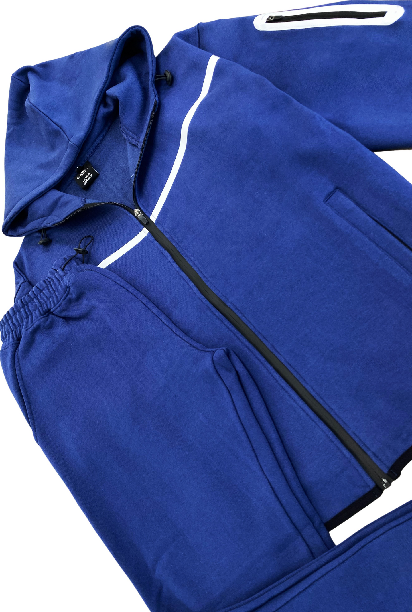 Men’s 2-Piece Fleece Sweatsuit Tech Performance Heavy Winter Sweat Jacket & Fleece Pants