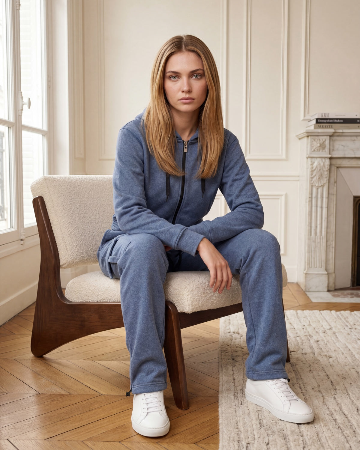 Women's Cargo Soft Stretch Zip-Up Hoodie & Jogger Set – alternate view 7