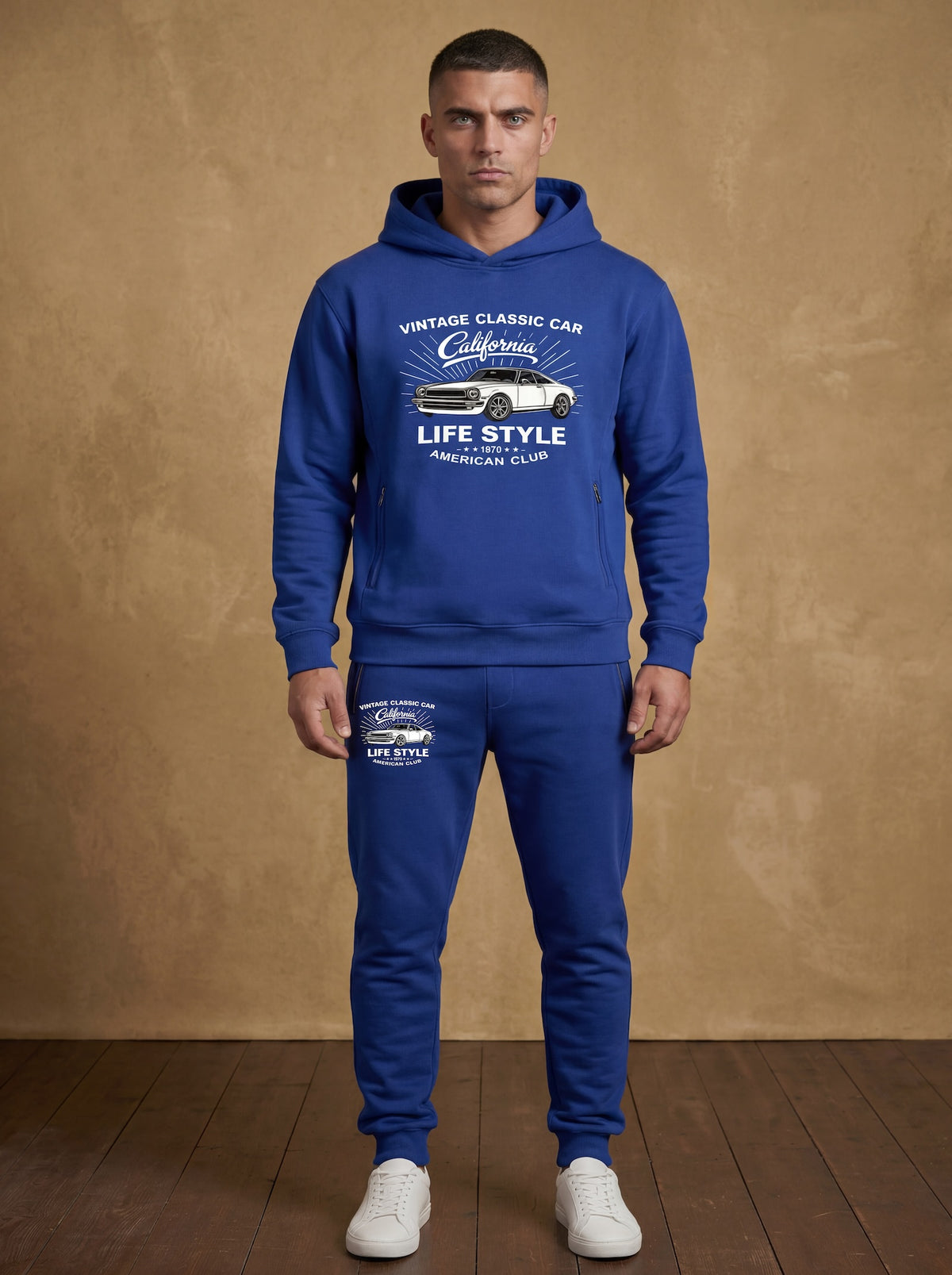 Men's Vintage Sports Car Sweatsuit – alternate view 11