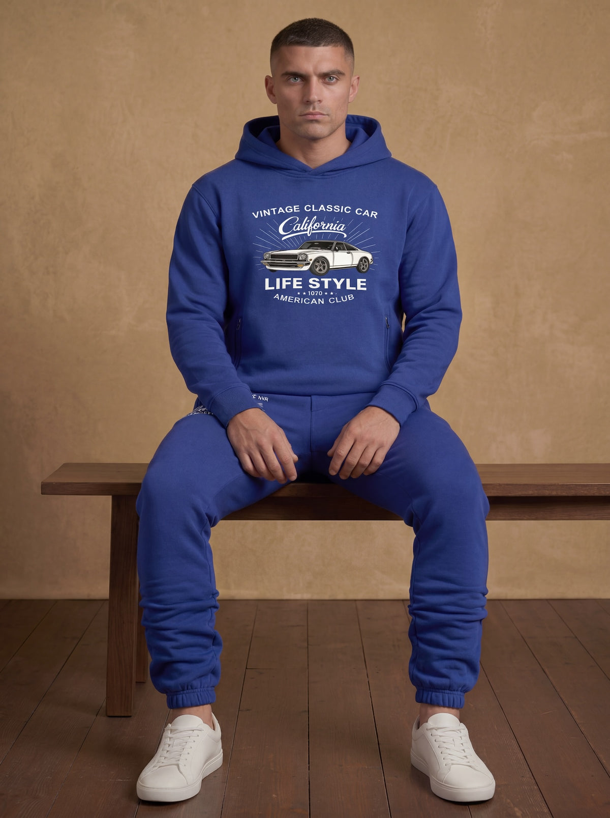 Men's Vintage Sports Car Sweatsuit – alternate view 12