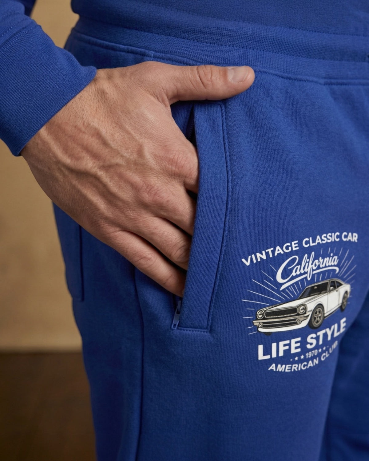 Men's Vintage Sports Car Sweatsuit – alternate view 14