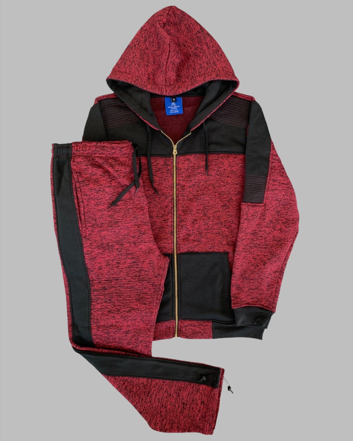 Mens Reef-Tech Fleece Sweatsuit biker stitch Set
