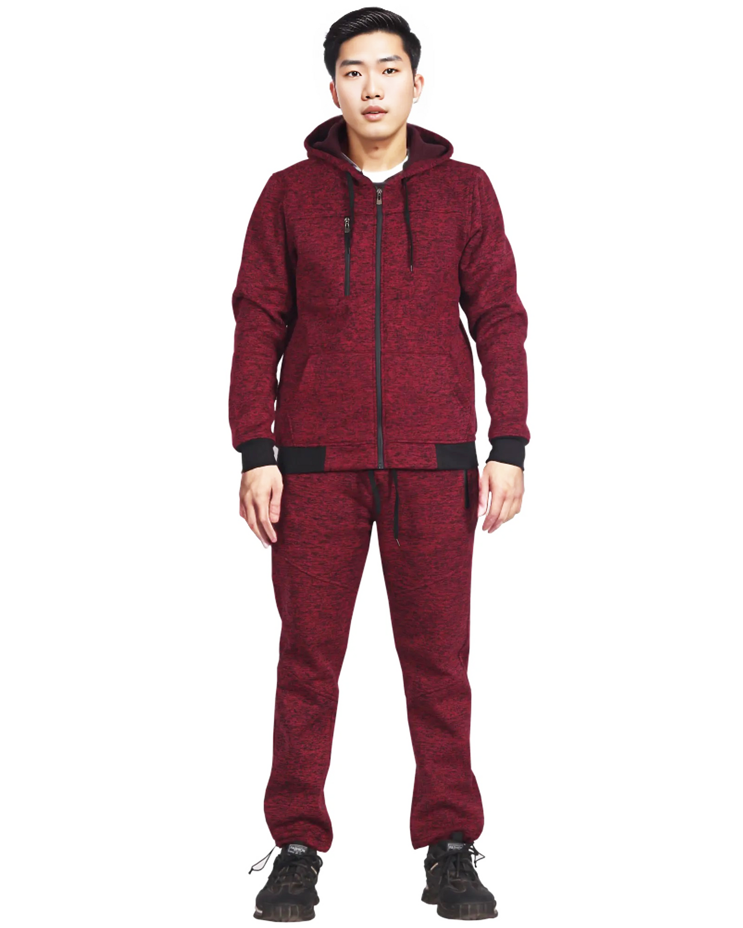 Men's Sweatsuit Soft Fleece Sweat Jacket with Sweatpants