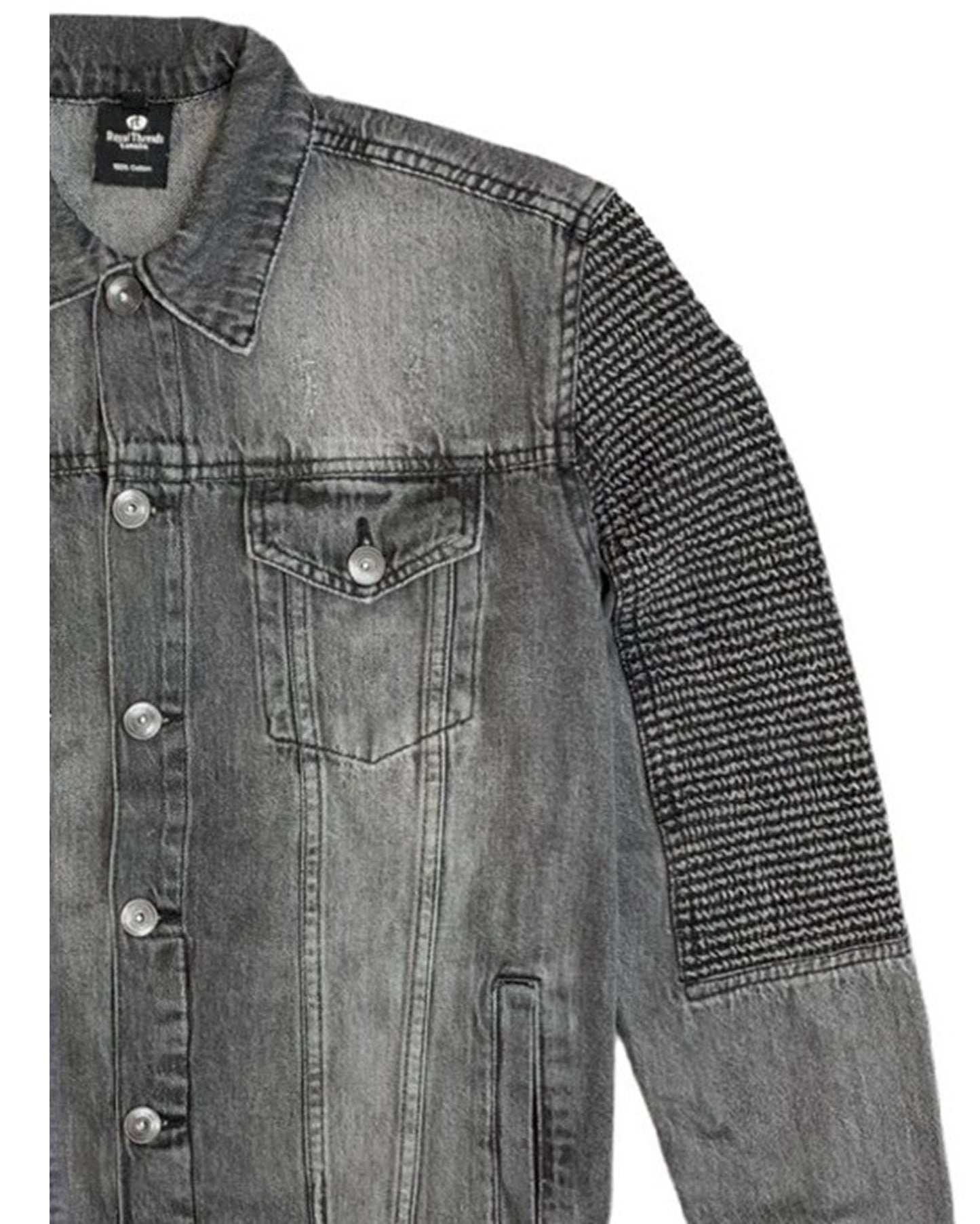 Men’s Denim Jean Suit Standard Cut Biker Jacket With Slim Fit Biker Pants