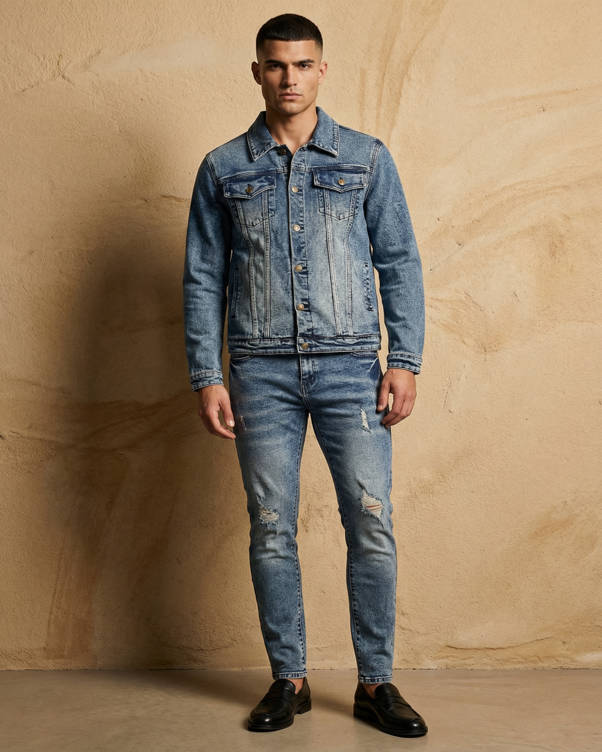 Men’s Premium Vintage wash Jean Suit – alternate view 16