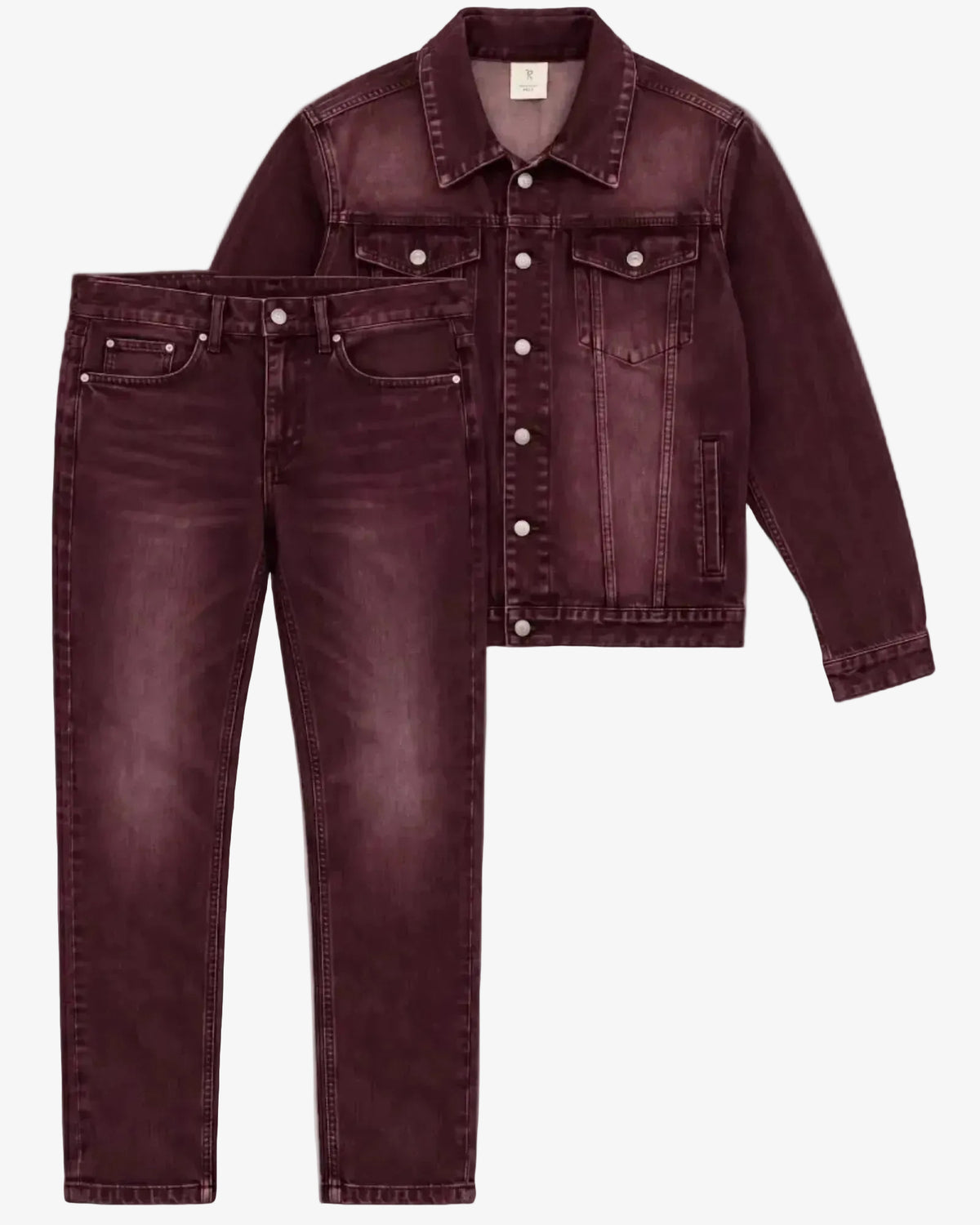 Men’s Vintage Light Wash Denim Jacket & Jeans Set