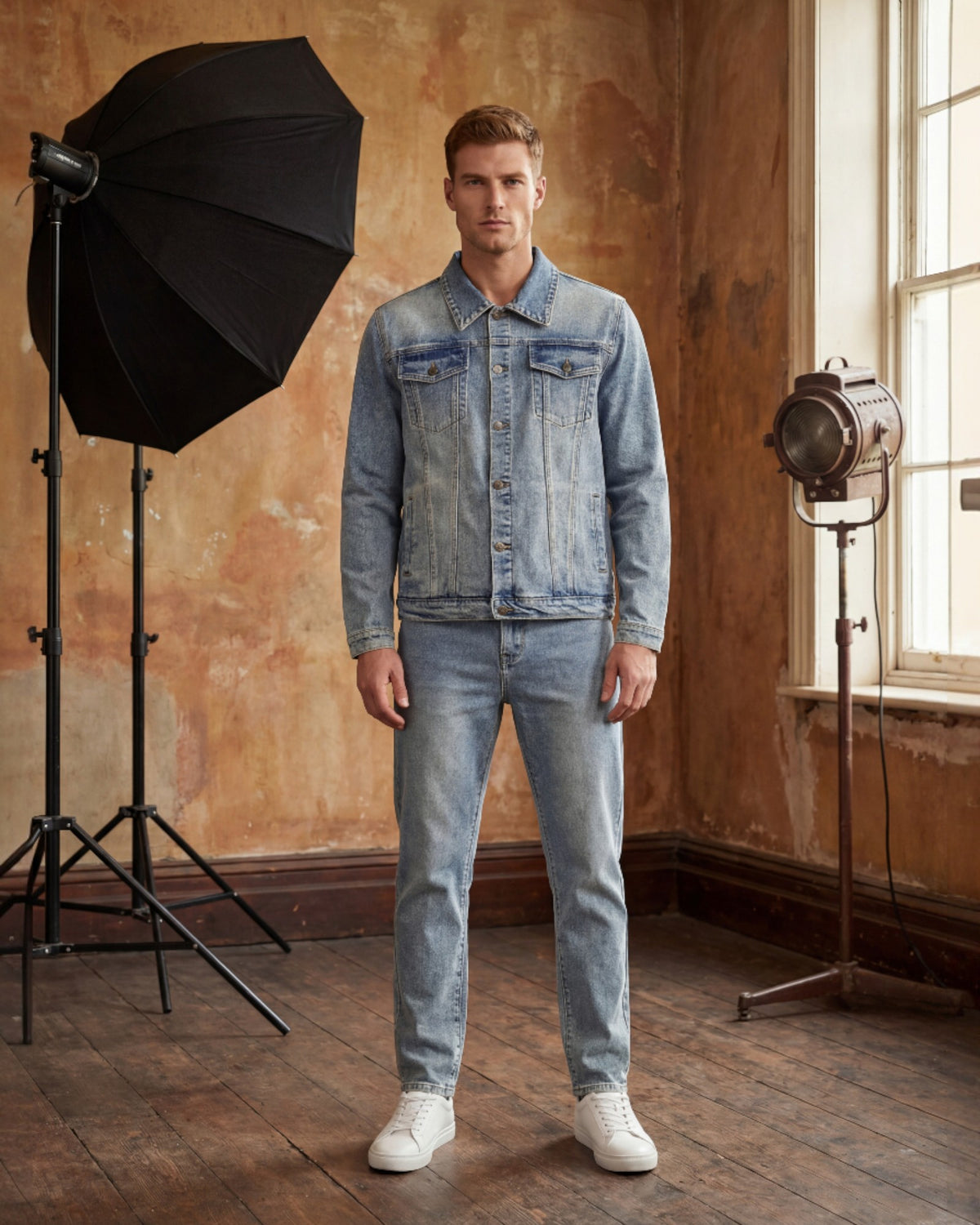 Men's Vintage Sky Wash Denim Set – alternate view 2