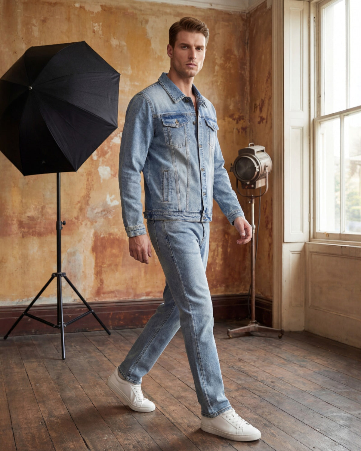 Men's Vintage Sky Wash Denim Set – alternate view 3