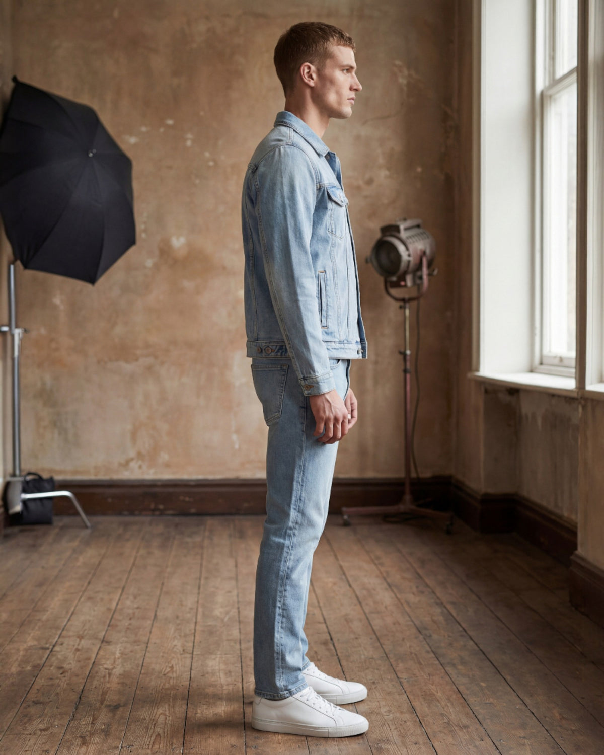 Men's Vintage Sky Wash Denim Set – alternate view 4