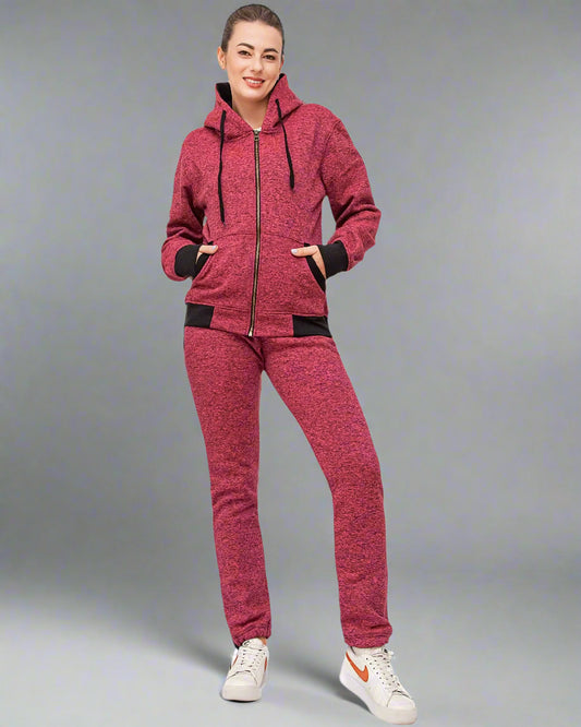 Women’s Flora zip up Soft fleece Hoodie Sweatshirt with Sweatpants