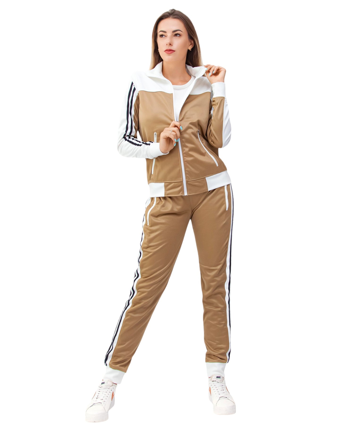 Women’s 2piece Tracksuit set Track Jacket & Track pants matching outfit