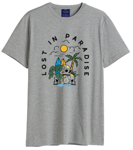 Men's Lost in Paradise Printed Cotton T Shirt