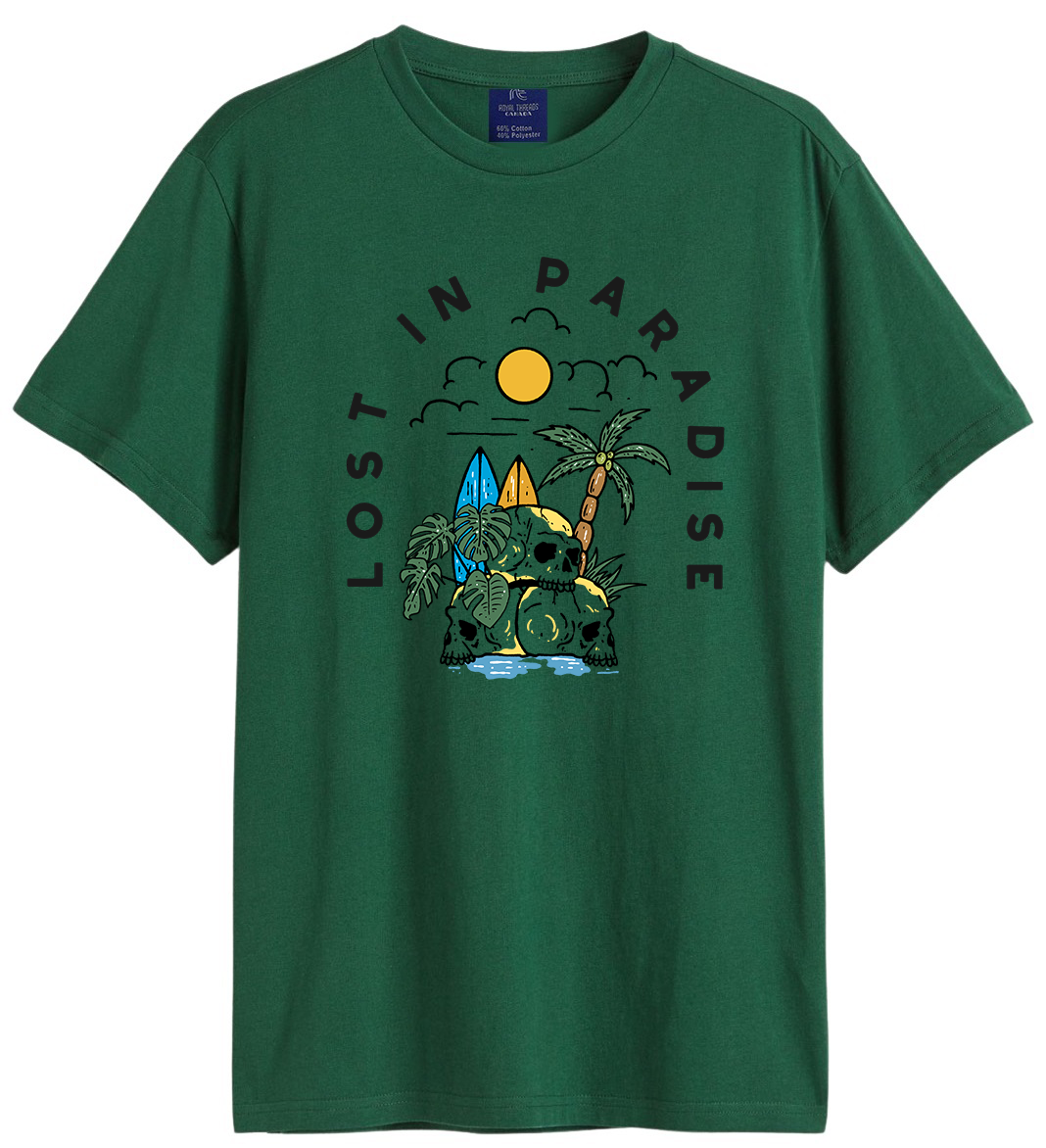 Men's Lost in Paradise Printed Cotton T Shirt