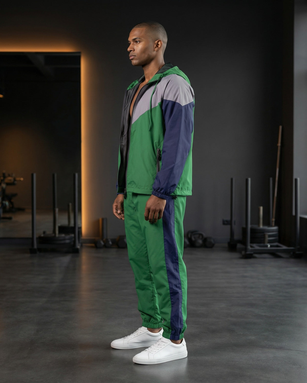 Men's Colorblock Windbreaker Workout Set – alternate view 8