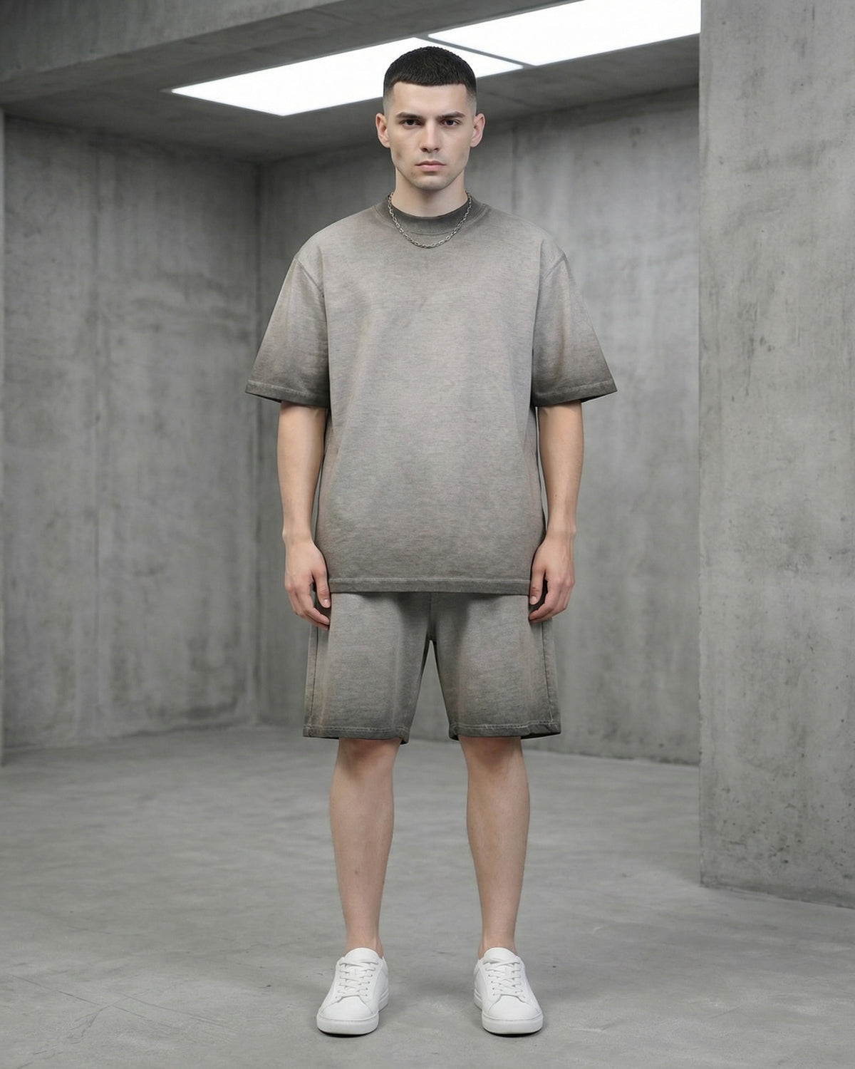 Men's Acid Wash Short Set – alternate view 2