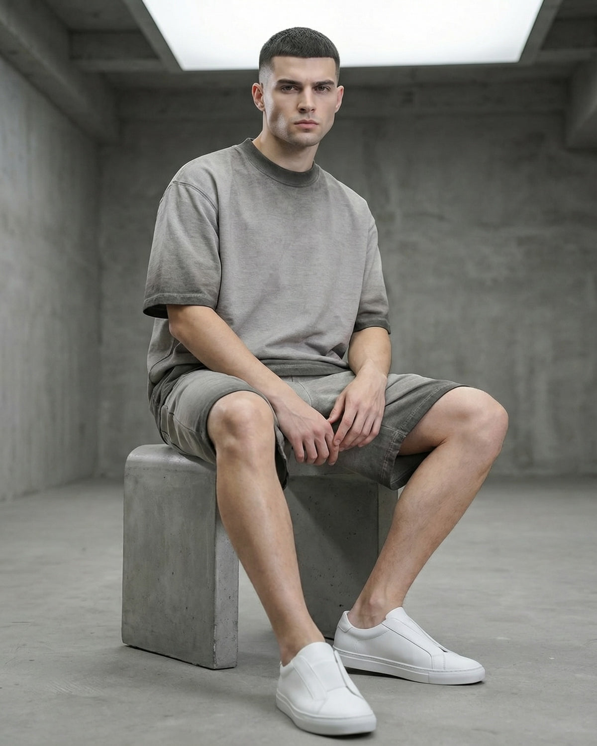 Men's Acid Wash Short Set – alternate view 6