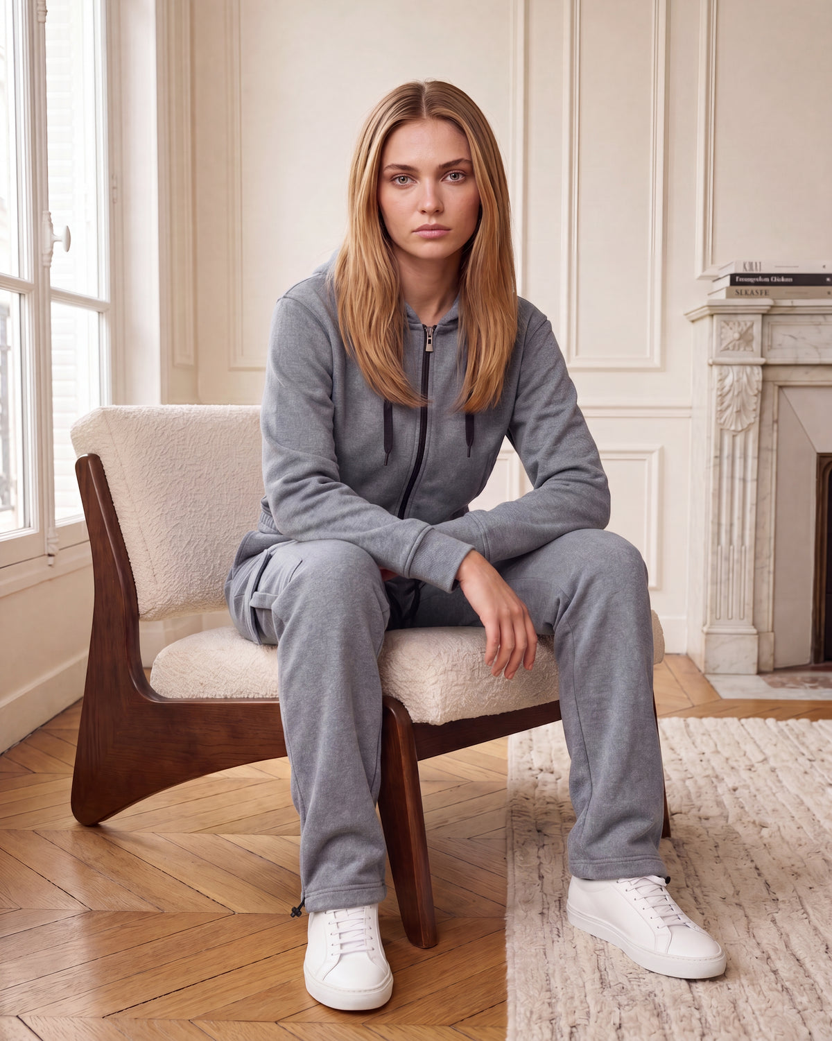Women's Cargo Soft Stretch Zip-Up Hoodie & Jogger Set – alternate view 2