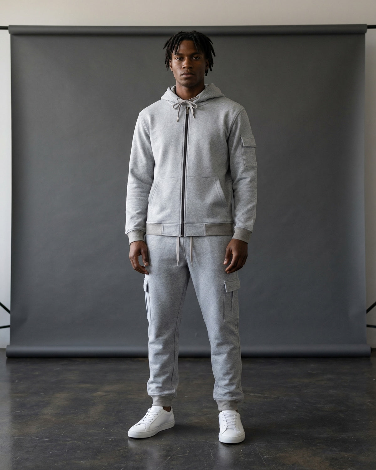 Men's Warm Cargo Pants Fleece Sweatsuit – alternate view 17
