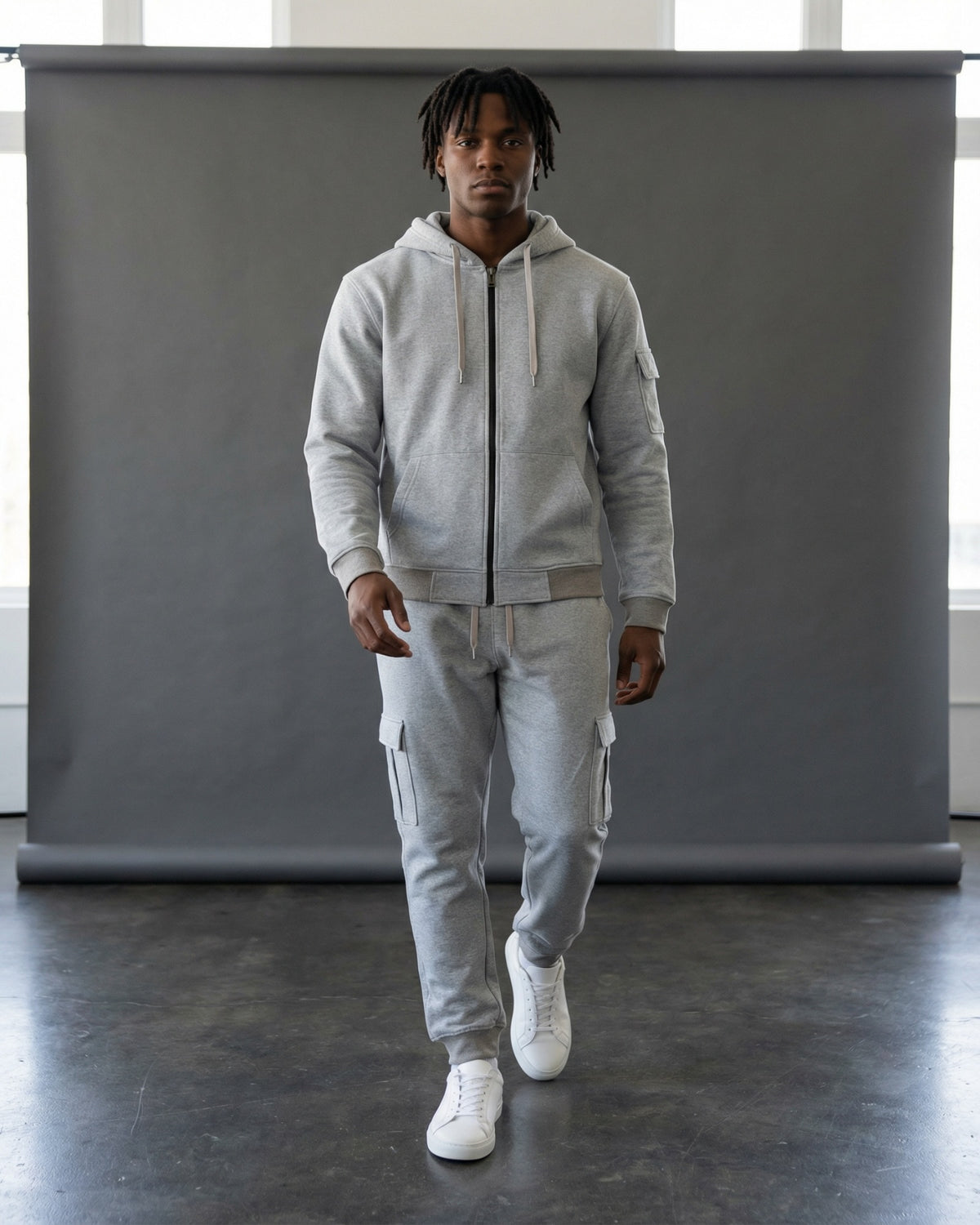 Men's Warm Cargo Pants Fleece Sweatsuit – alternate view 18
