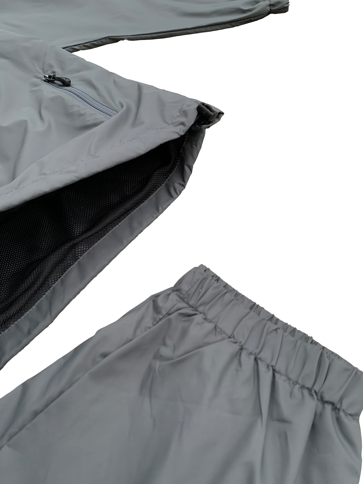 Men’s 2-Piece light weight Windbreaker Suit Jogger Sauna GYM Set with Mesh Lining