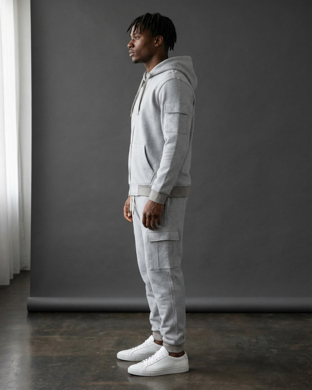 Men's Warm Cargo Pants Fleece Sweatsuit – alternate view 16