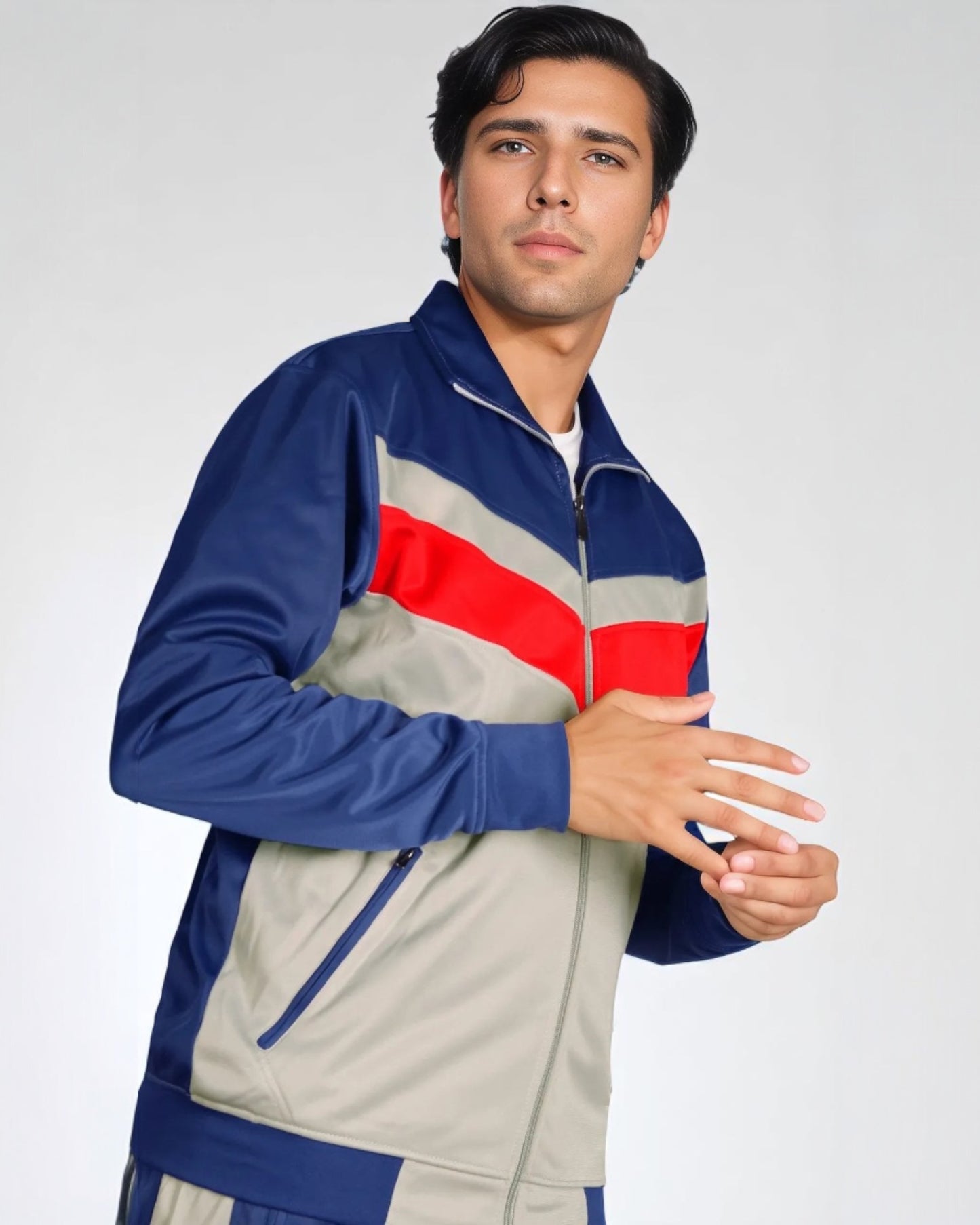 Men's Active Daily wear Tracksuit Jogger Track Jacket & Track Pants Jogging Suit