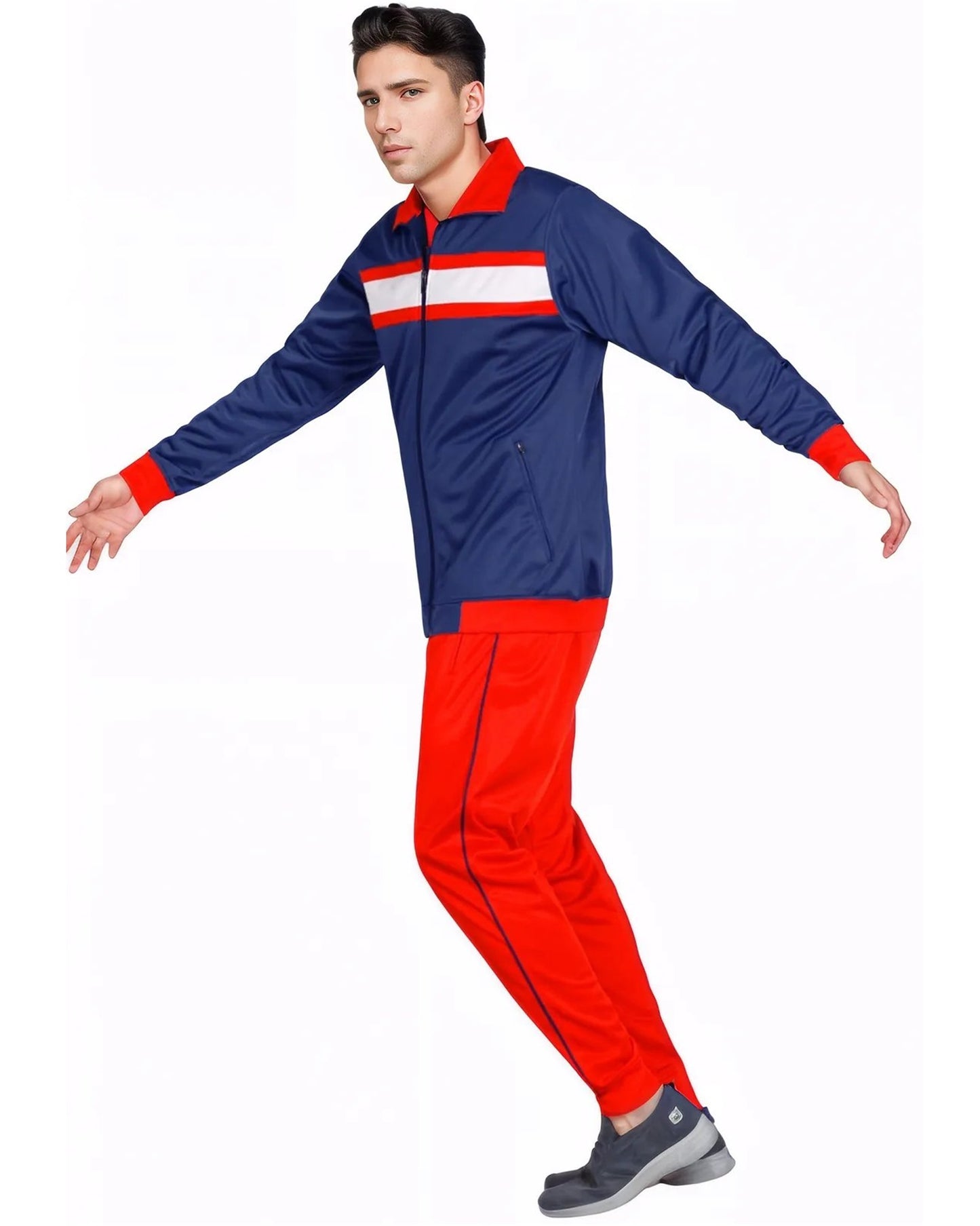 Men's Tracksuit contrast Color 2-piece Set