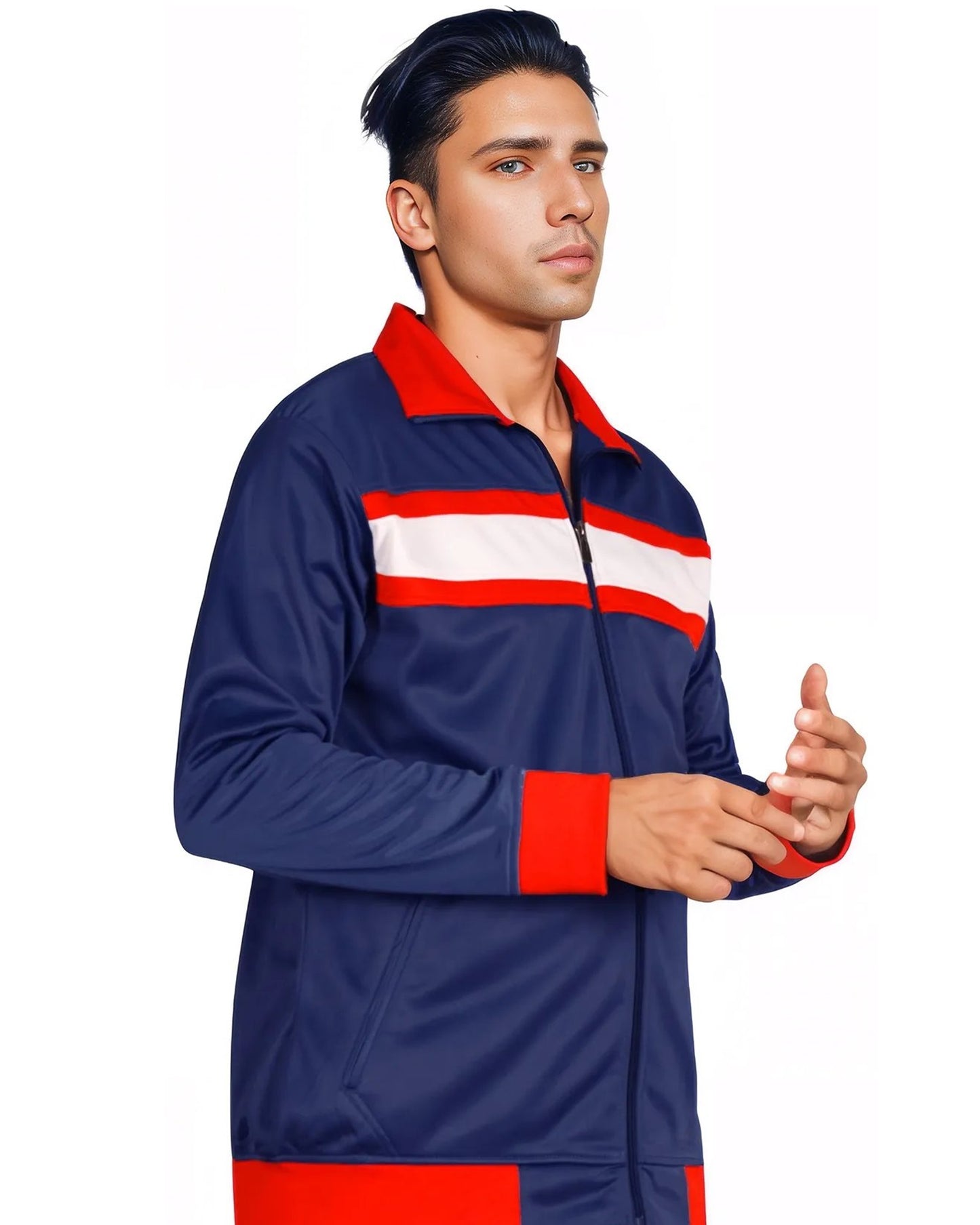 Men's Tracksuit contrast Color 2-piece Set