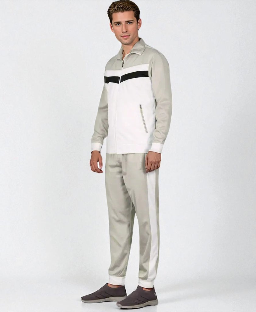 Men's Active Daily wear Tracksuit Jogger Track Jacket & Track Pants Jogging Suit