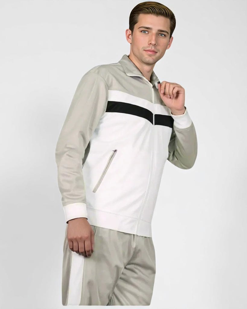 Men's Active Daily wear Tracksuit Jogger Track Jacket & Track Pants Jogging Suit