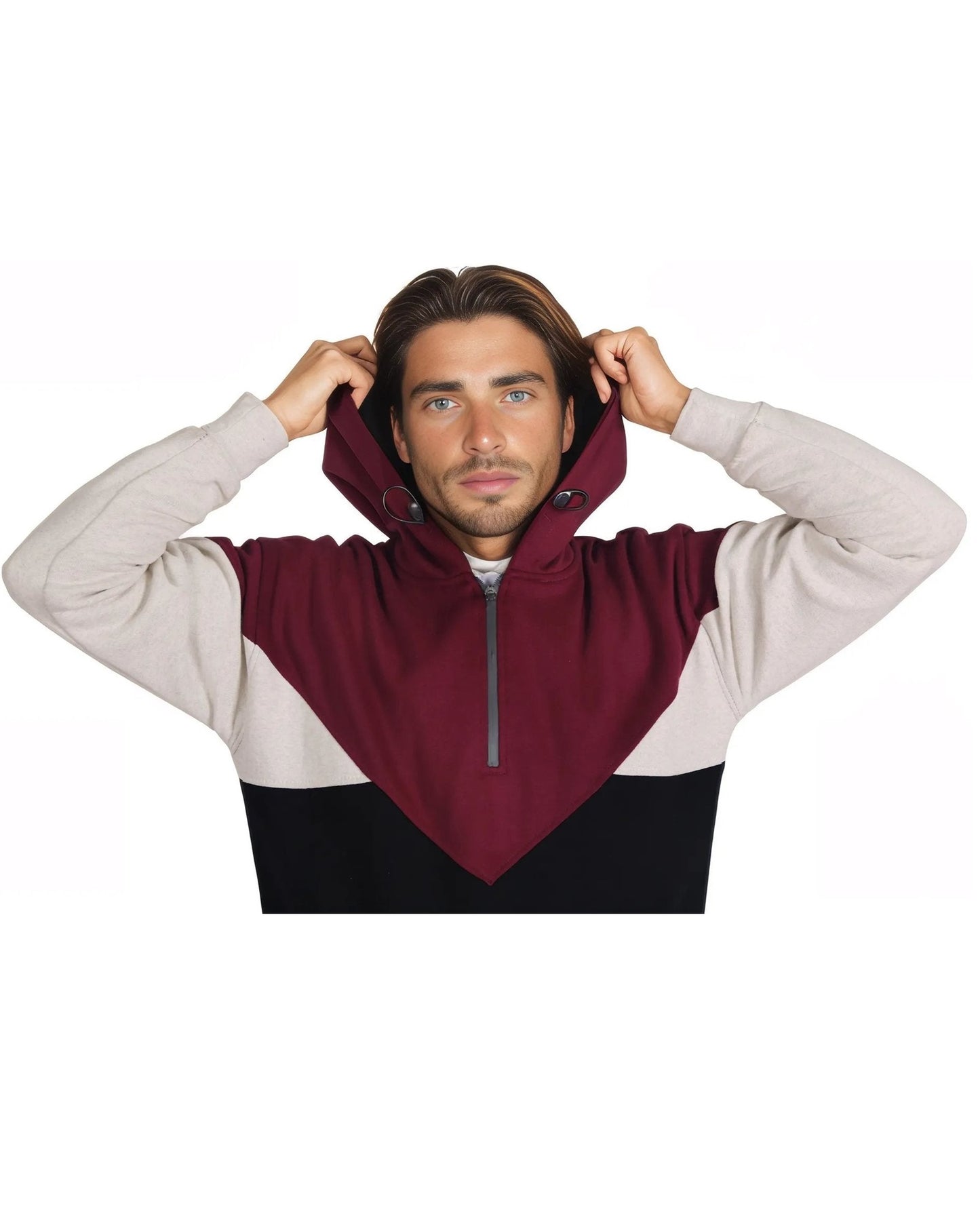 Men’s 2-Piece Quarter Zip Resilience Fleece Hoodie Sweatsuit