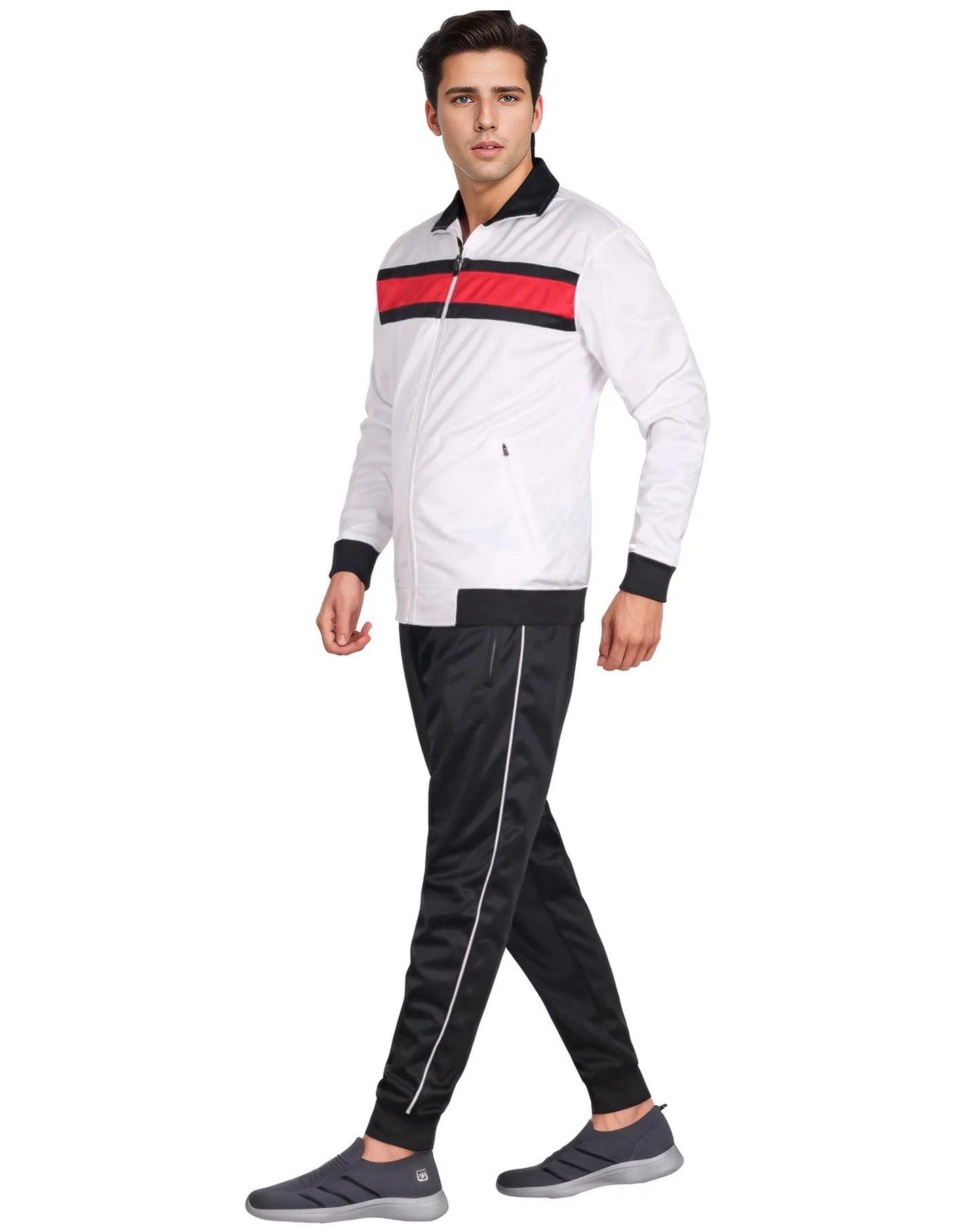 Men's Tracksuit contrast Color 2-piece Set